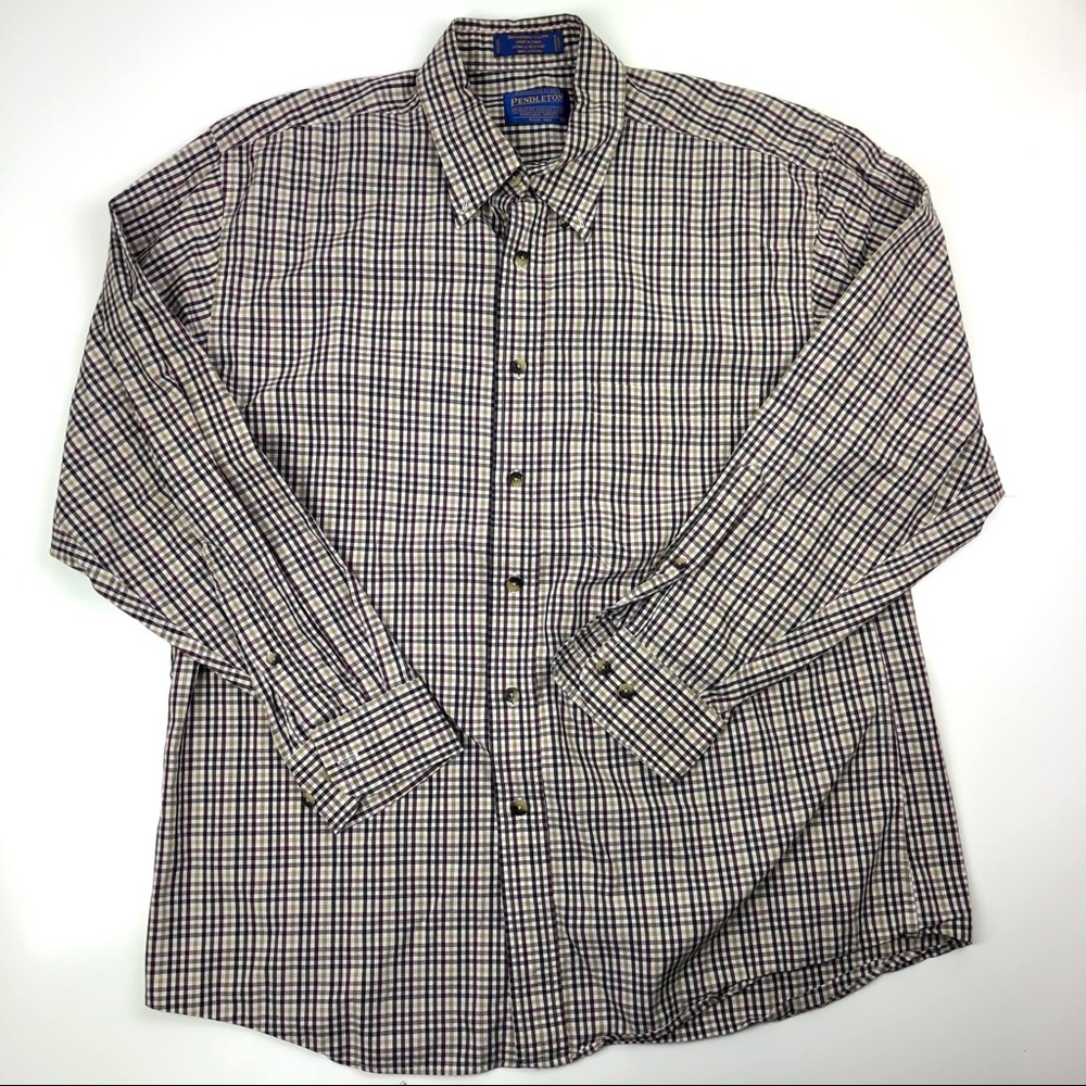 Pendleton Broadway Cloth Button Down Plaid Shirt - image 1